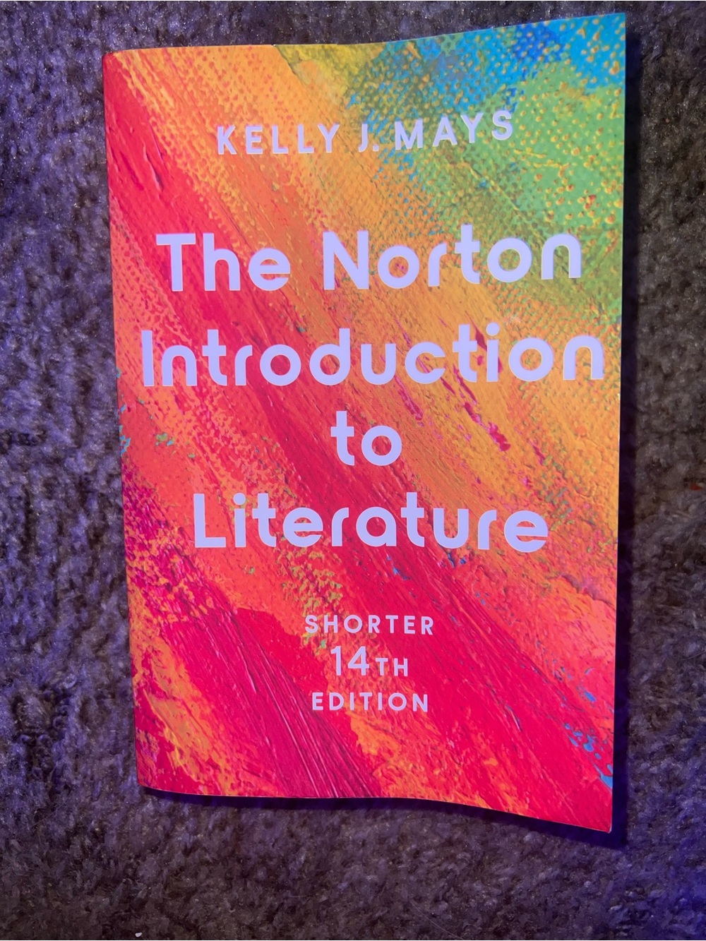 (NEW) The Norton Introduction to Literature — Vibrant Multicolor Cover